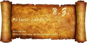 Milesz Zalán névjegykártya